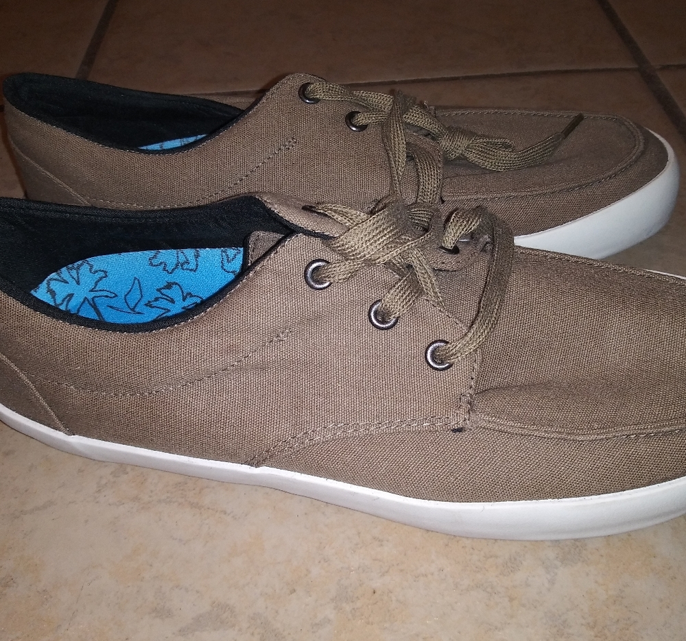 Amplify Men's Brody Oxford Canvas Brown Shoe SZ 7